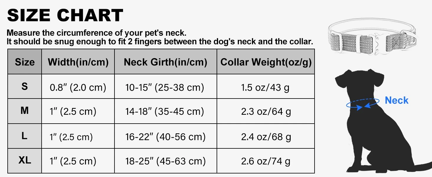 dog collar belt size guide dog collar belt size guide